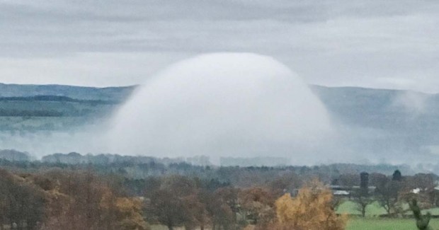 As cúpulas de neblina são geralmente causadas pelo calor subindo do solo (Figura: Hannah Blandford / Bav Media)
