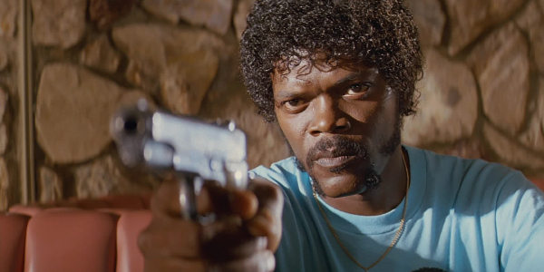 Samuel L. Jackson interpretando Jules Winnfield em "Pulp Fiction", de 1994 (Foto: Divulgação)