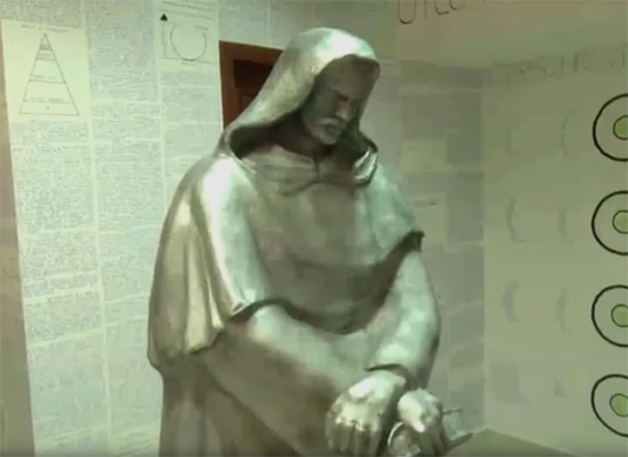 Estátua do filósofo Giordano Bruno avaliada em R$ 7 mil estava no quarto de Bruno (Foto: Reprodução/ Facebook)